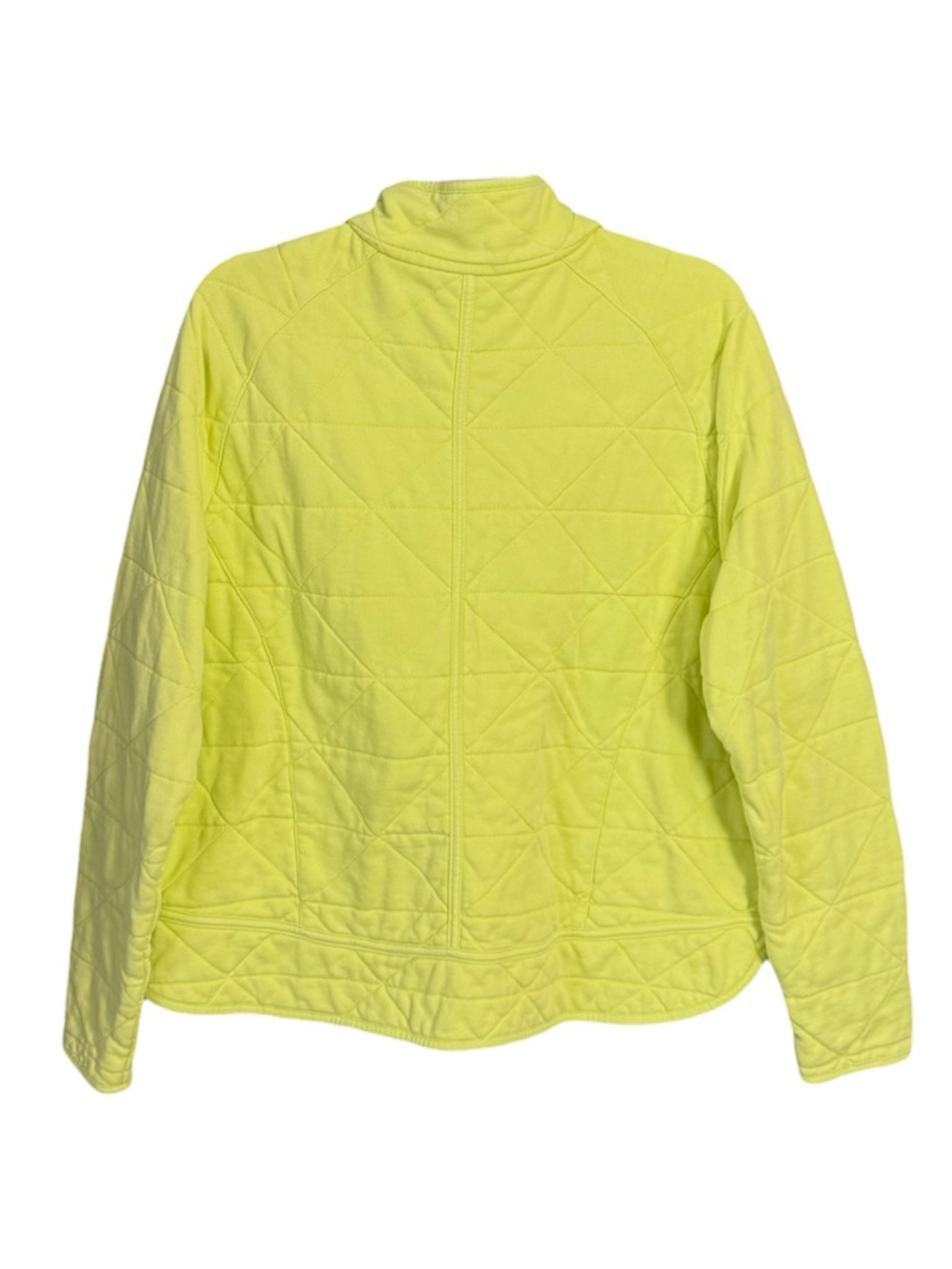 CALIA Carrie Underwood Quilted Jacket Lime Green Zip Pockets Women L - Picture 5 of 6
